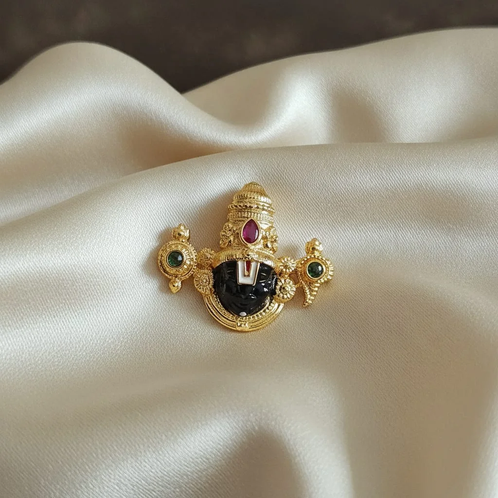 Lord Balaji Divine Temple Pendant Set